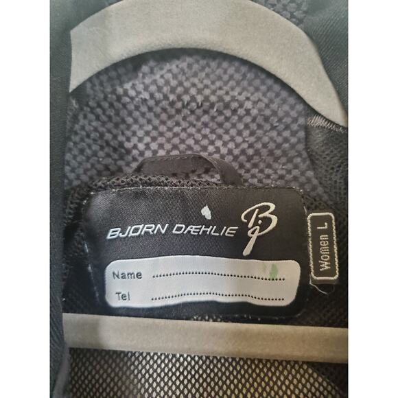 Bjorn Daehlie Black White Pattern Full Zip Running Jacket - Women's Size Large - Picture 7 of 14